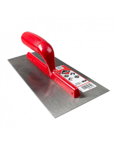 Truelle en acier 28cm. manche en plastique ouvert 25900 rubi.