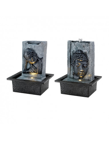 *dernières unités* fontaine budda pour extérieur, modèles assortis 18x21x27cm 1 led