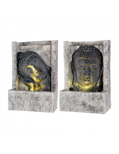 Fontaine cara budda pour extérieur, modèles assortis 13,5x28x40cm 4 leds