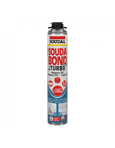 Adhésif mousse soudabon turbo pistolet 750ml soudal.