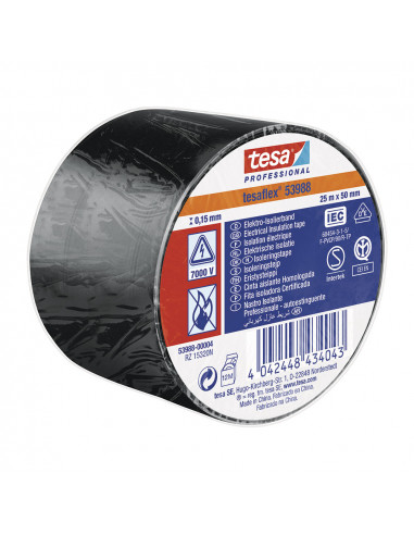 Tesa 53988 ruban isolant approuvé 25m x 50mm noir