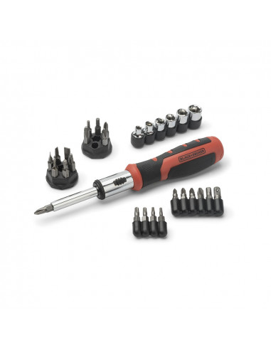 S.o.f. jeu multipoint a cliquet 29 pieces bdht0-62130 black+decker