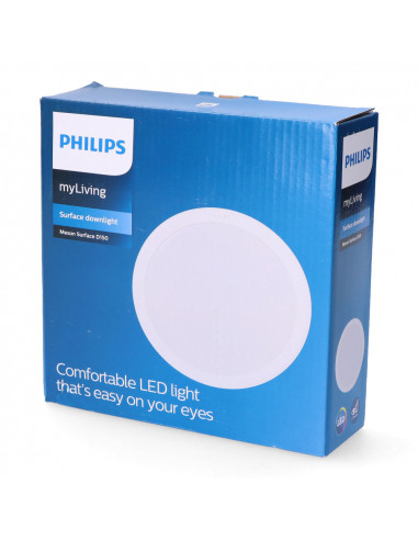 Downlight à led de surface 16,5w 1300lm 4000k lumière du jour mod. meson ø17,01x5cm philips