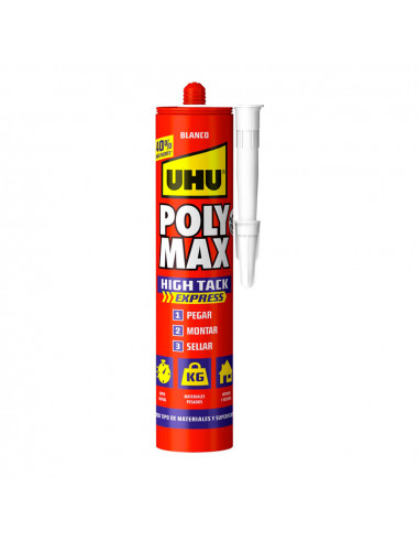 Uhu poly max high tack® express blanc 40% 440g réf. 7000131