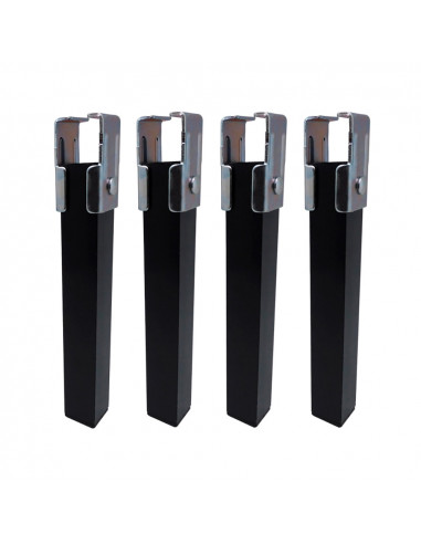 Jeu de 4 pieds somiier pt25 255x30x30mm s/r ne 96400 micel