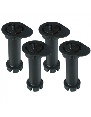 Pack 4 pied de meuble ronde pt11 130-200mm ne 96301 micel