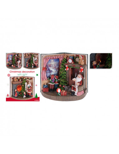 Scène noël maison 24cm couleurs assorties
