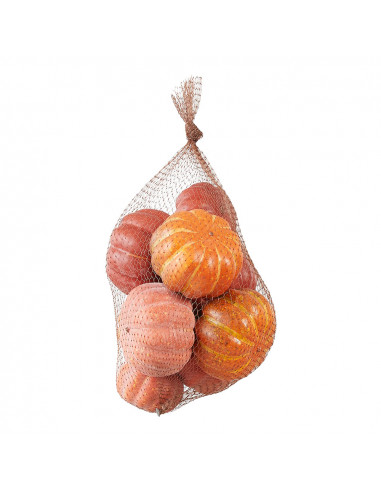 Set 9 citrouilles décoratifs en réseau. mesures: 29x18x12cm