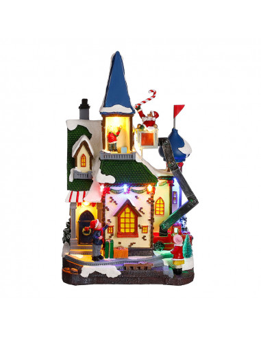Maison de noël décorative avec lumières