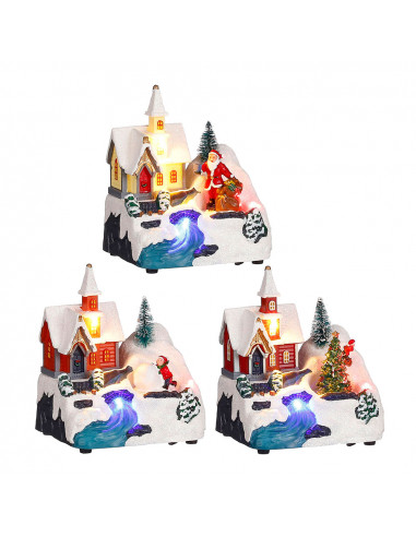Scène de noël d'église modèles assortis