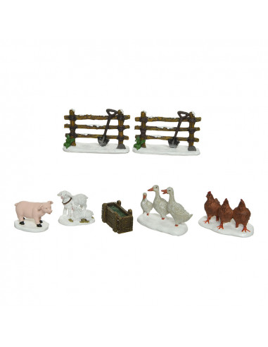 Animaux de la ferme figurines modèles assortis 3.00x7.50x5,50cm