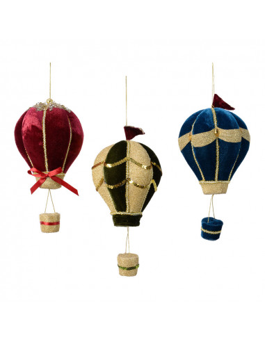 Ballon polyester velours 3 couleurs assorties
