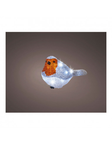 Robin acrylique avec led 11x21x14cm 20l