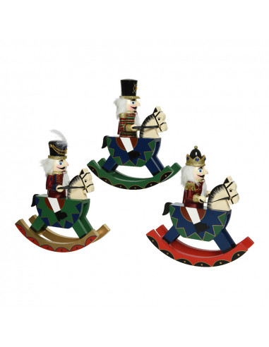 Quebra-nozes de madeira a cavalo 3 modelos variados 6,5x18x20cm