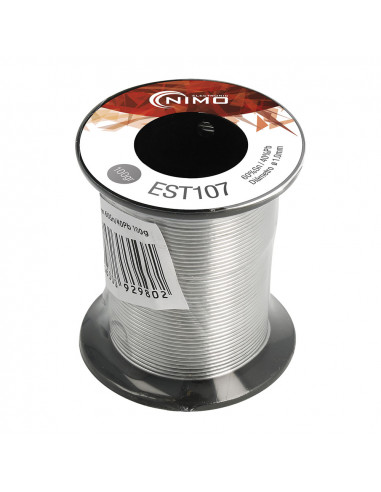 Fil etain 60%sn, 40%pb, 2% flux 1mm bobine 100g est 107 nimo