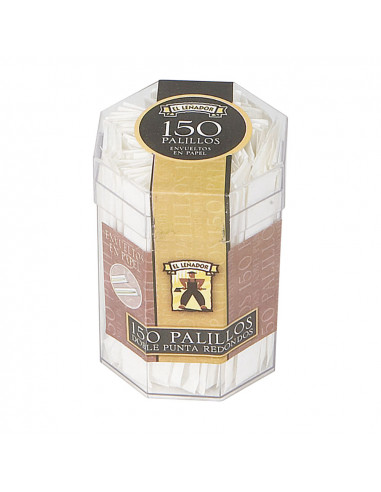 Plateau 12uds. bol en plastique de 150uds. baguettes rondes el leñador