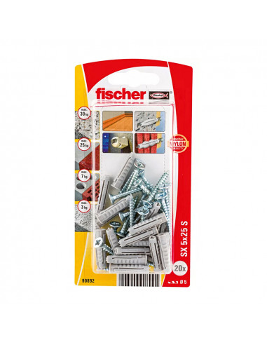 Bouchon+vis sx 5x25 sk nv 90892 fischer.