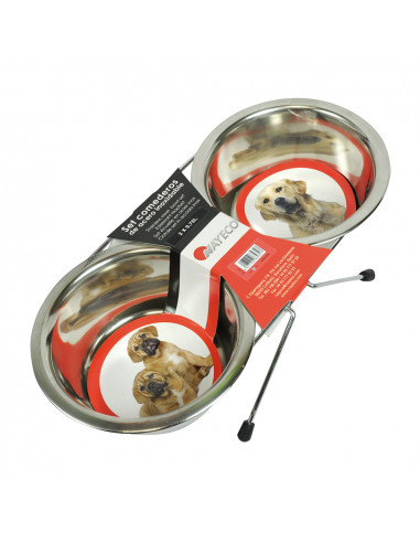 Set alimentateurs en acier inoxydable 2 x 0,75l nayeco