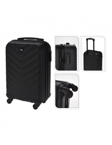 Valise cabine avec roues noir 28l.