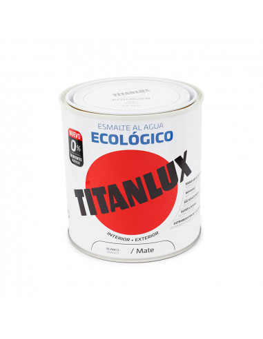 Émail blanc mat à base d'eau écologique 750ml titanlux 02t056634