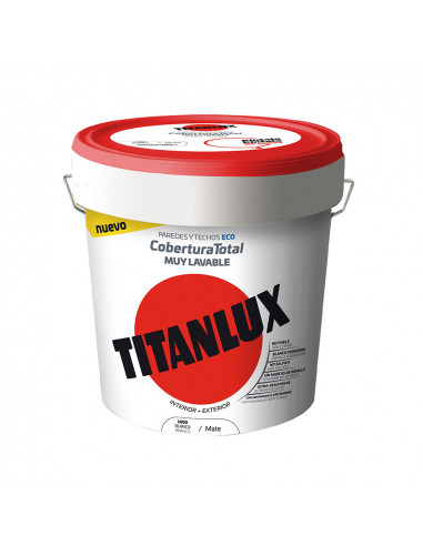 Peinture plastique lavable intérieur-extérieur couverture complète blanc 4l titanlux 06t100005
