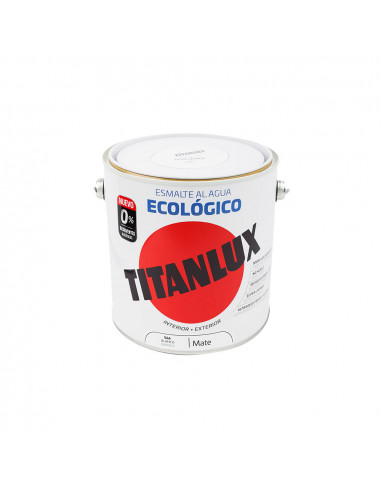 Émail blanc mat à base d'eau écologique 2,5l titanlux 02t056625