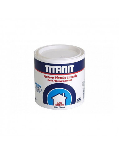 Peinture lavable pour murs et plafonds titanit blanc mat intérieur 750ml titanlux 029190034