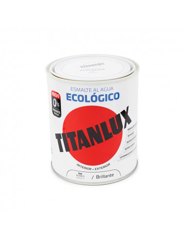 Vernis ecologique a base d'eau blanc brillant 750ml titanlux 00t056634