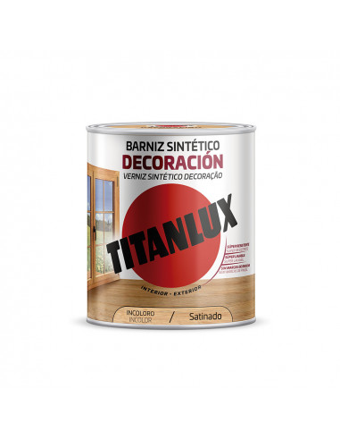Vernis synthétique satiné incolore decoration 250ml titanlux m11100014