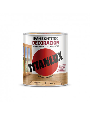 Vernis synthetique incolore decoration mat 750ml titanlux m12100034