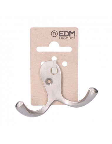 Double cintre en laiton nickel mat en carton a suspendre edm