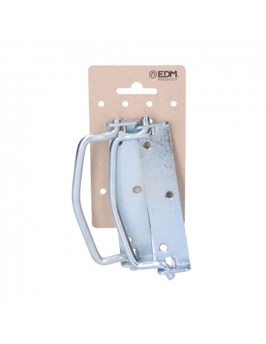 2uni. poignée pliante avec butée 125 mm couleur zinc en carton suspendu edm