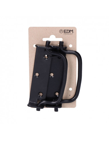 2uni. poignée pliante avec butée 100 mm couleur noire en carton suspendu edm