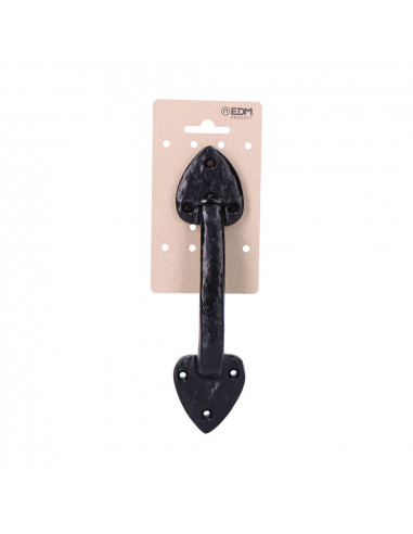 Poignée de porte standard 210mm forge noire en carton suspendu edm