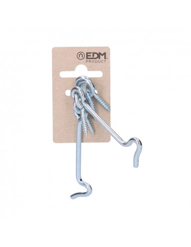 Loquet carton suspendu 2 double manchon 75mm zinc edm