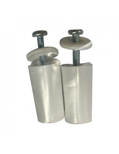 2 butées blanches pour store longueur 40 mm sous blister