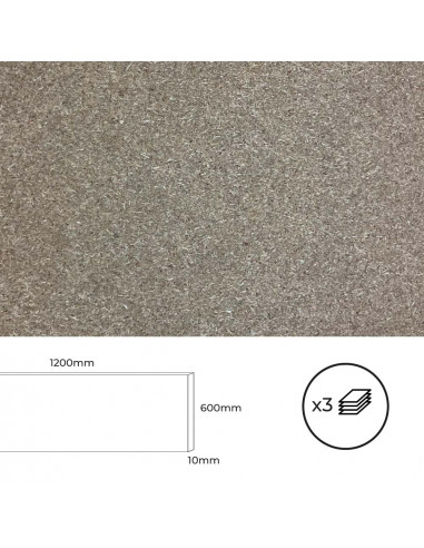 Jeu de 3 planches en agglomere 1200x600x10mm. bertini