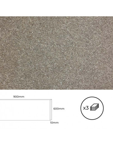 Jeu de 3 planches en aggloméré 900x600x10mm. bertini