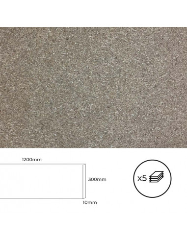 Jeu de 5 planches en agglomere 1200x300x10mm. bertini