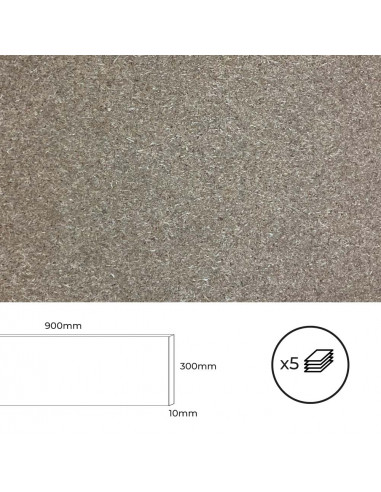 Jeu de 5 planches en aggloméré 900x300x10mm. bertini