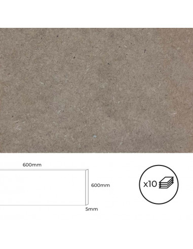 Jeu de 10 planches mdf 600x600x5mm. bertini