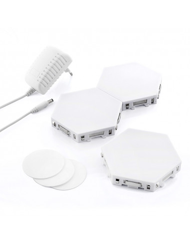 Tilight innovagoods set de 3 panneaux led modulaires magnétiques et tactile.