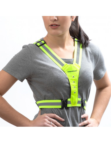 Harnais réfléchissant innovagoods avec led pour sportifs.