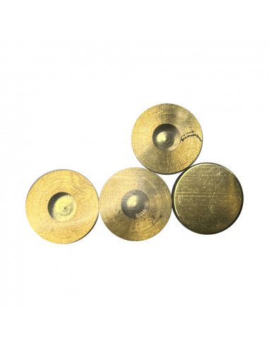 Pack 4 unités couvercle en laiton fileté lisse poli 18 edm