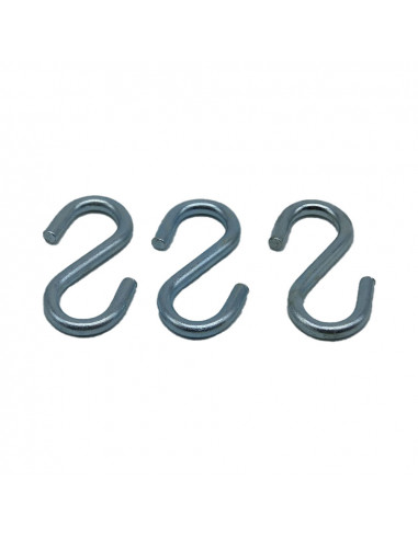 Pack 7 unités crochet forme s 30 acier zing blanc edm