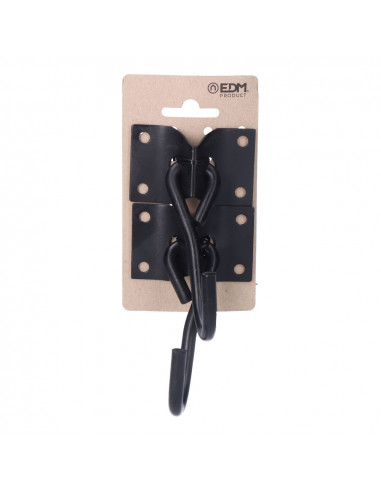 2 pièces assiette avec crochet hamac noir edm