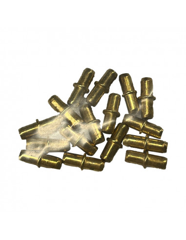 Pack 16 unités support étagère rond en fer nº 5 laiton edm