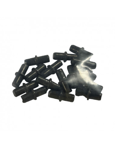 Pack 16 unités support étagère rond en fer nº 5 noir edm