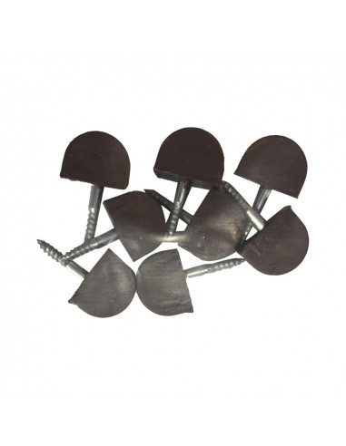 Pack 8 unités support etagere semi rond petit marron edm
