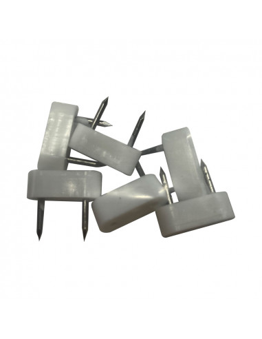 Pack 6 unités cabinet stop 2 points 7x18 blanc edm